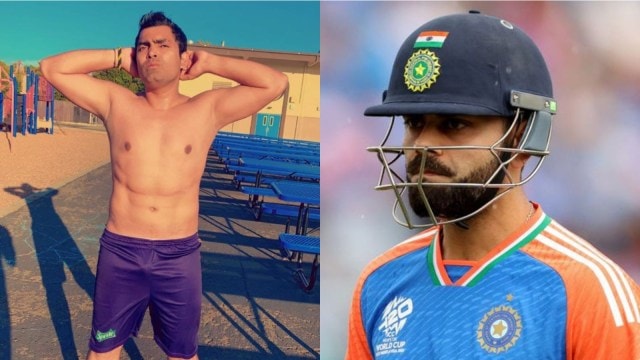 Former Pakistan wicketkeeper-batter Kamran Akmal says his younger brother Umar Akmal has better stats than Virat Kohli in the T20 World Cups. ( Umar Akmal/X and AP)