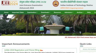 JEE Advance AAT 2024 result will declared at 5 pm today