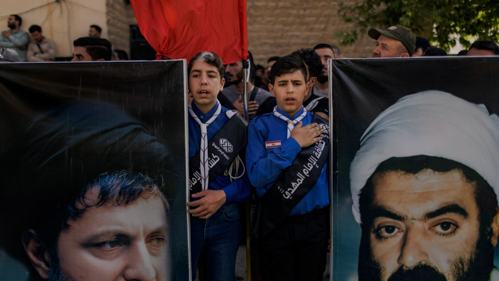 Members of the Imam al-Mahdi scouts, a youth scout branch of Hezbollah, mourn the death of a member of the Lebanese Shiite Muslim group who was killed in an Israeli attack, in Baalbeck, Lebanon, May 17, 2024. Israel and Hezbollah have their reasons for calibrating their attacks to avoid a regional conflict.