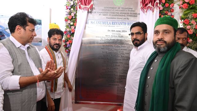 Chief Minister A Revanth Reddy on Tuesday laid the foundation stone for an ATC at the ITI in Hyderabad’s Mallepally.