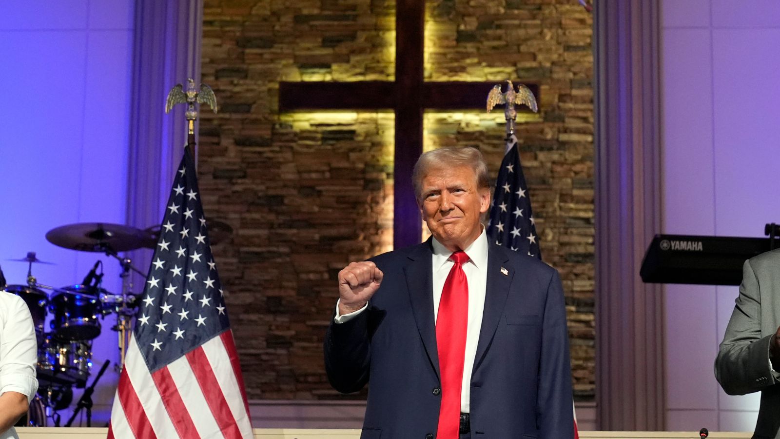 Trump visits Detroit church in bid to court Black voters