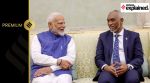 Prime Minister Narendra Modi with President of Maldives Mohamed Muizzu during a meeting after his swearing-in ceremony, in New Delhi, Sunday, June 9, 2024.