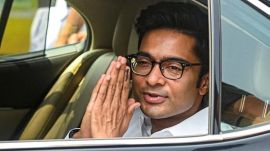 TMC General Secretary and newly elected MP Abhishek Banerjee leaves his Kalighat residence for New Delhi to attend the INDIA alliance meeting, in Kolkata