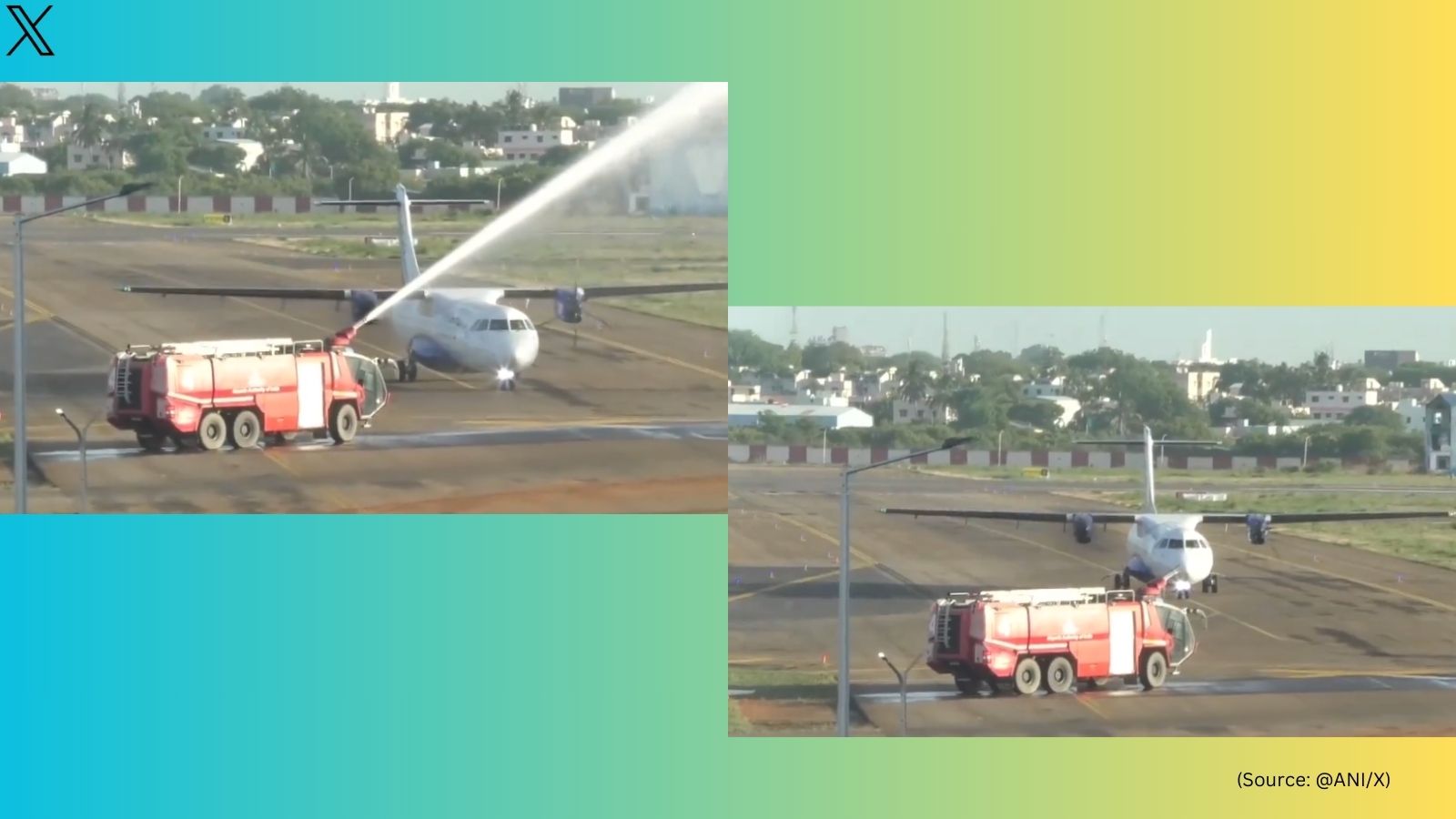 Watch: IndiGo aircraft gets water cannon salute at newly integrated  terminal at Tiruchirappalli airport | Trending News - The Indian Express