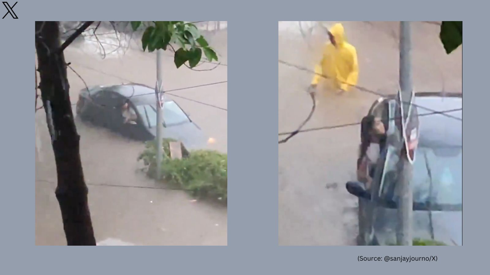 Pune rain: Scary video of woman stuck inside car amid flood-like situation goes viral