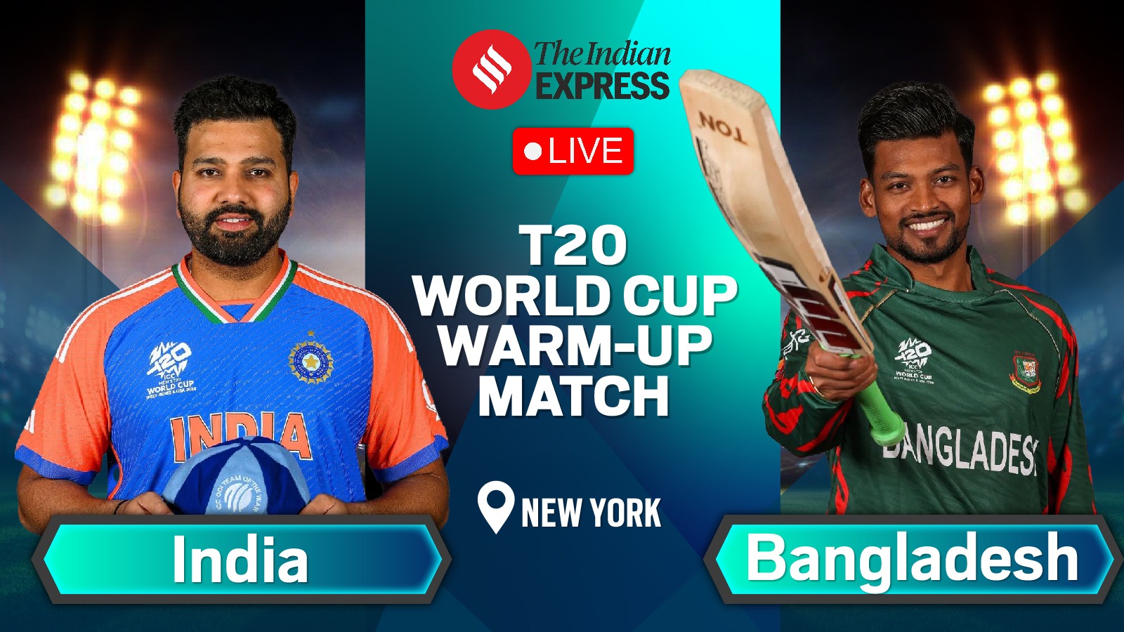 India vs Bangladesh LIVE Score, T20 World Cup Warm-Up: Will Kohli play for IND vs BAN in New York today? Toss updates