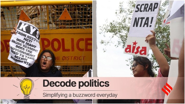 Protests have been raging across the country over the NEET controversy. (Express Photos: Amit Mehra)