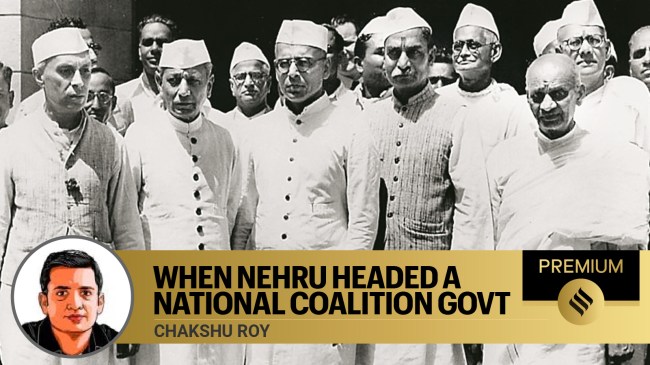Jawaharlal Nehru with members of the interim government in 1946. (Image source: Wikipedia )