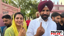 amrita warring interview Punjab Congress chief and Ludhiana MP-elect Amrinder Singh Raja Warring with his wife Amrita, after casting their votes. (Express)