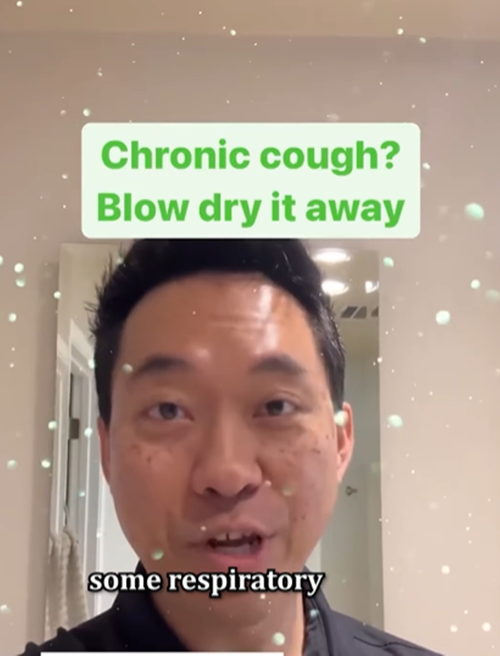 Can blow drying your chest and back reduce a cough?