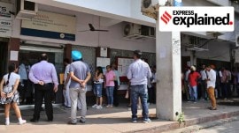 A queue for processing of visas for Canada in Chandigarh.