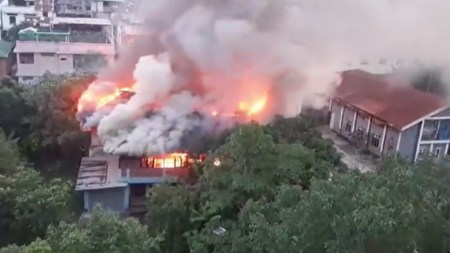 Fire breaks out in building near Manipur CM's house