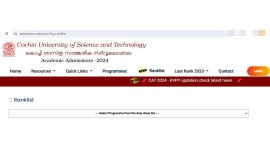 CUSAT 2024 rank card link active at cusat.ac.in, candidates can rearrange the options now