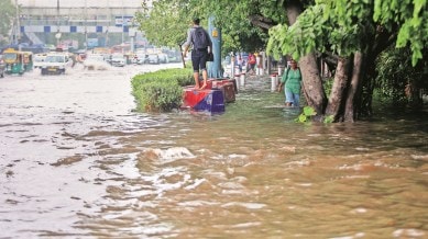 delhi rains, southwest monsoon, heatwave, delhi heavy rainfall, delhi roads, Indian express news
