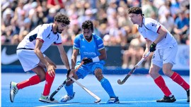 Vivek Sagar in action / hockey India