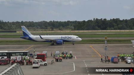 The Gurugram-based budget carrier airline IndiGo is the only profit-making domestic carrier. (Representative/ Express file photo by Nirmal Harindran)