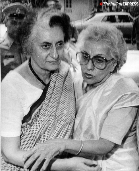 Indira Gandhi with Teji Bachchan