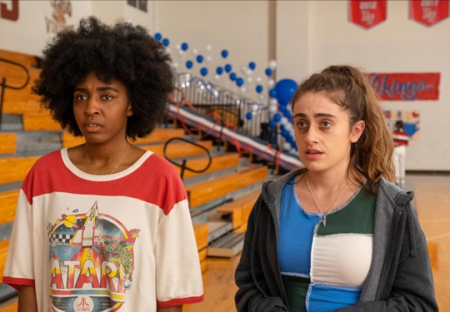 Bottoms is a 2023 American comedy directed by Emma Seligman, it stars Rachel Sennott, Ayo Edebiri, Ruby Cruz, and Nicholas Galitzine. Two high school lesbian senior girls begin a self-defence club as a ruse to get close to cheerleaders. (Photo: IMDb)
