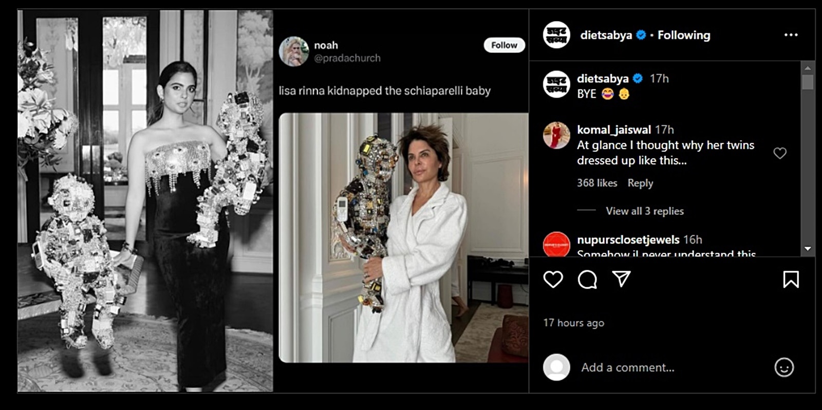 isha twins, schiaparelli robot baby, isha robot twins