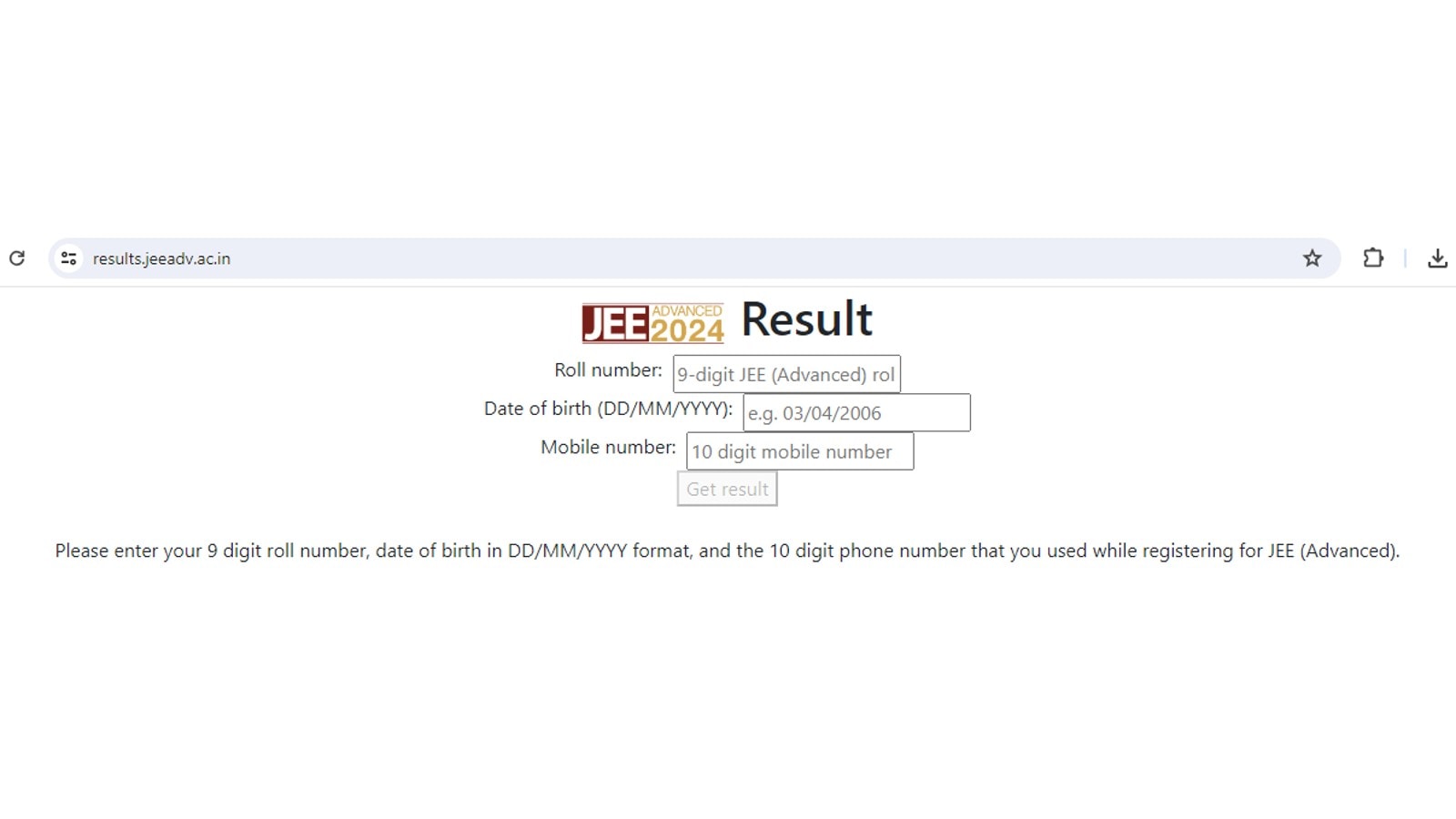 JEE Advanced Result 2024 Out: Website to check, credentials required to ...