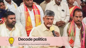 Andhra Pradesh Chief Minister N Chandrababu Naidu speaks to the media after offering prayer at the Venkateswara temple