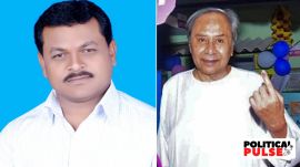 Laxman Bag and Outgoing Chief Minister Naveen Patnaik.