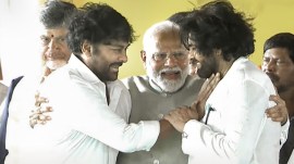 Pawan Kalyan's brother and Telugu megastar Chiranjeevi, Tamil superstar Rajinikanth, TDP MLA and actor Nandamuri Balakrishna, and Chiranjeevi's son Ram Charan were also present to witness Kalyan taking oath.