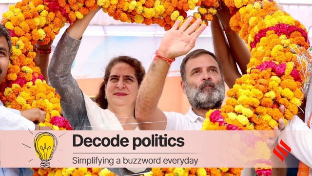 Congress leaders Rahul Gandhi and Priyanka Gandhi Vadra at an election campaign rally in Rae Bareli. (Express file photo)