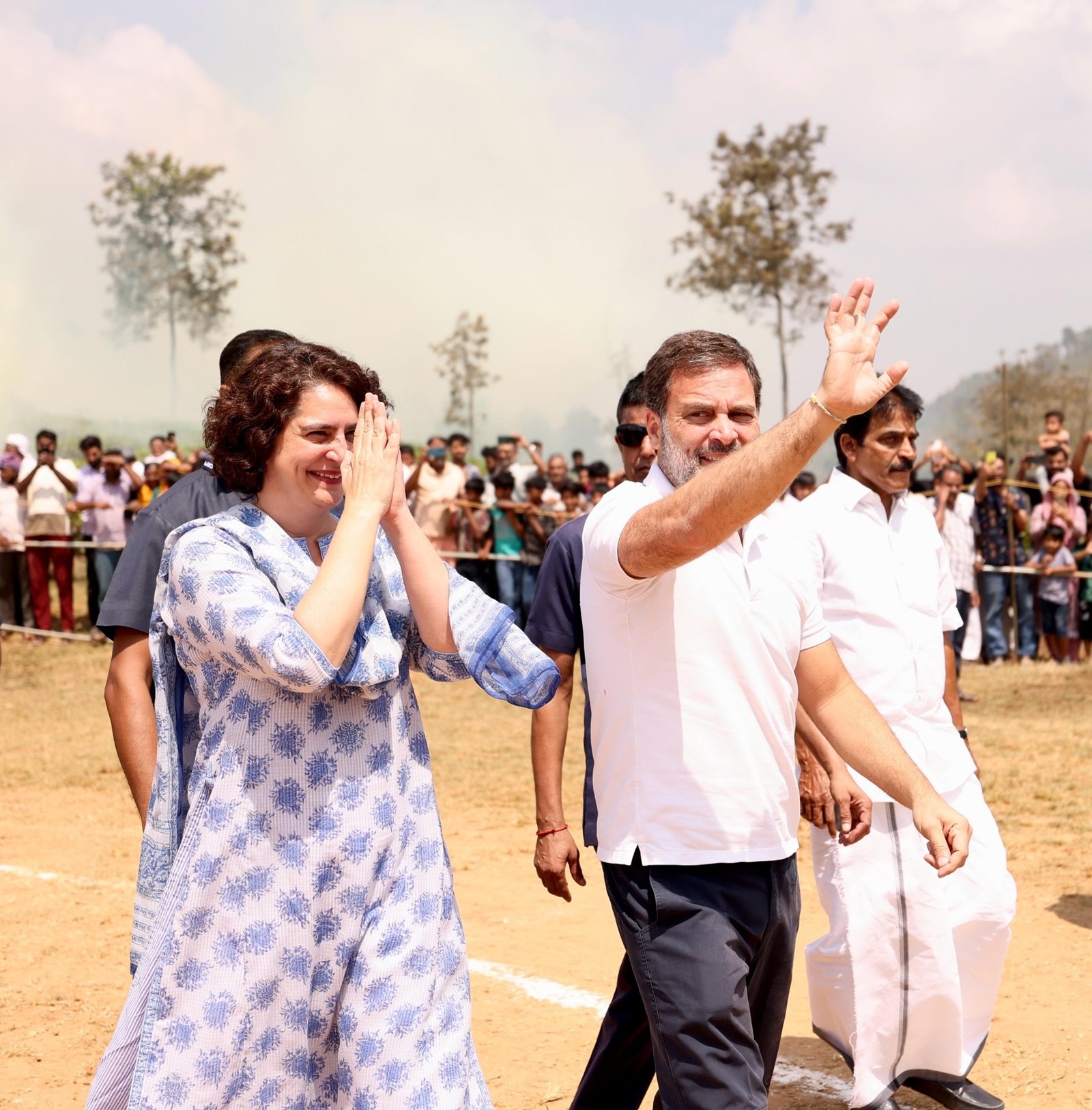 Congress leaders Rahul and Priyanka Gandhi in Wayanad, to file the former's nomination papers to the Lok Sabha elections, in April. (Photo: Priyanka Gandhi Vadra/ X)