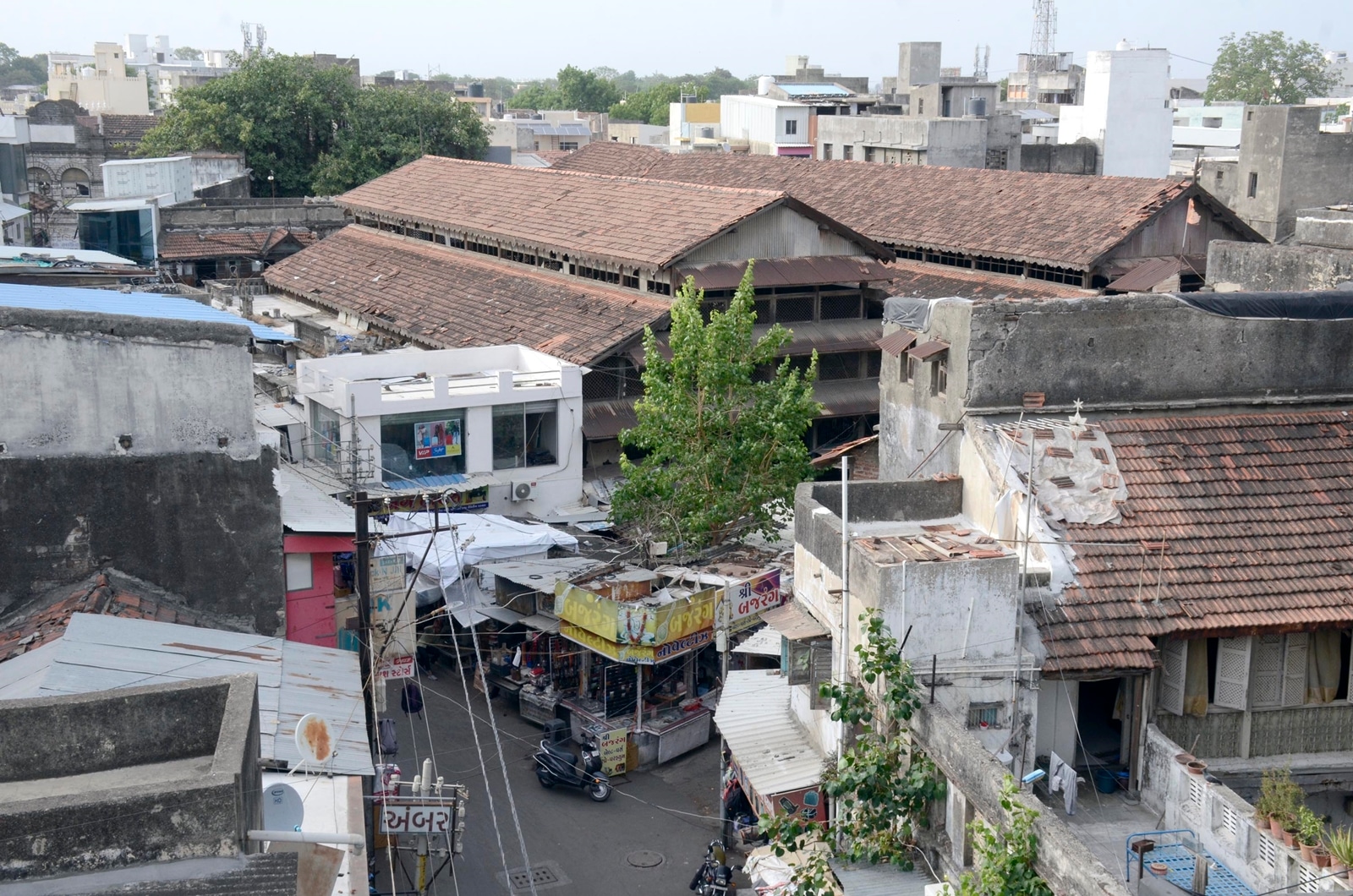 Sir Lakhajiraj Vegetable Market in Rajkot. (Express photo)