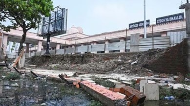 \Ayodhya Ram Mandir, Ram Mandir roof leak, Rampath collapse, waterlogging, Ram Mandir closure news, Ayodhya news, Ram Mandir news