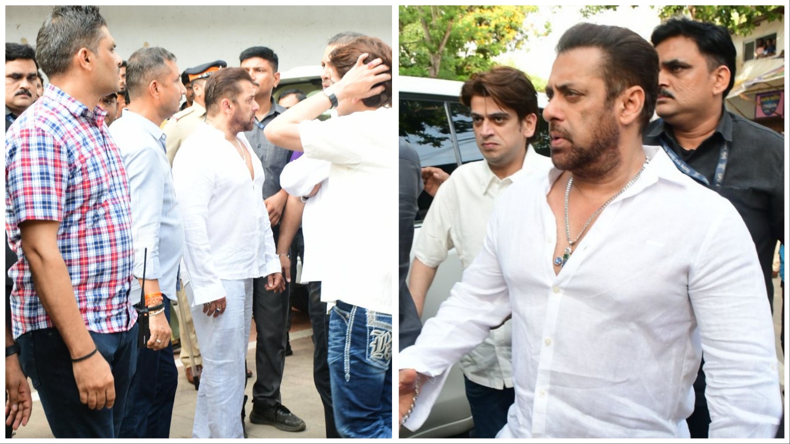 Salman Khan attends Amol Kales' funeral in Mumbai amid tight security and pays his respects.  See photos, videos |  Bollywood News