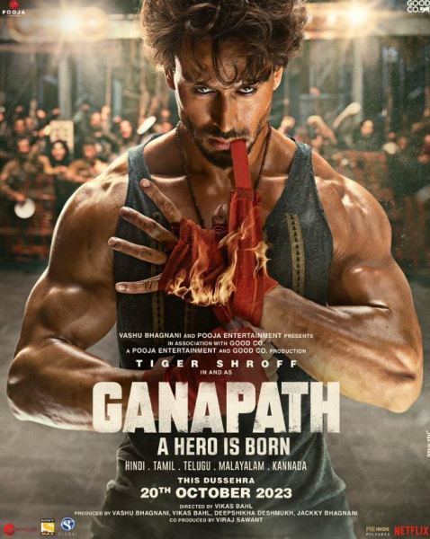 Poster of Ganapath starring Tiger Shroff.