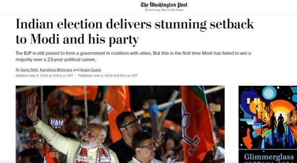 the washington post on modi victory
