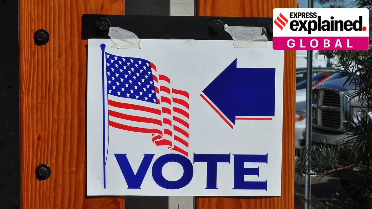 poster outside a polling booth encouraging people to vote