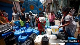 Delhi water crisis, lutyens delhi water shortage, water shortage in Delhi, Acute Delhi water shortage, New Delhi Municipal Council (NDMC), Lutyens’ Delhi, Delhi jal board, Wazirabad water plant, indian express news