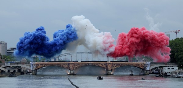 Paris 2024 opening ceremony france flag