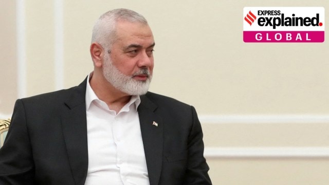 Palestinian group Hamas' top leader Ismail Haniyeh meets with Iranian President Masoud Pezeshkian in Tehran