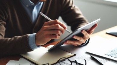 Tablets are slowing replacing paper notebooks in schools and colleges.