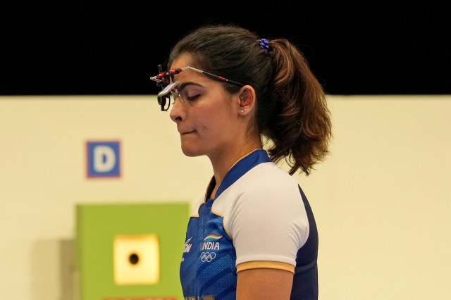 Manu Bhaker Paris 2024 mixed pistol shooting