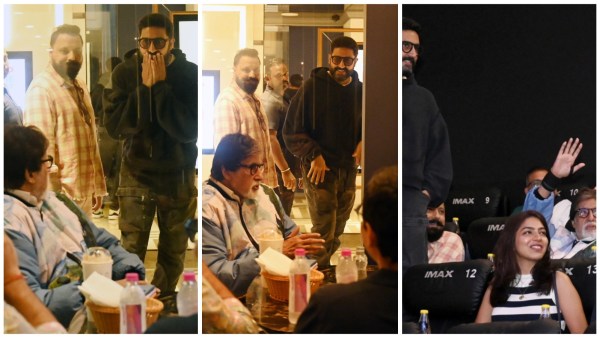 Abhishek Bachchan dan Amitabh Bachchan menonton Kalki 2898 AD bersama pada hari Minggu