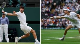 Wimbledon 2024: Carlos Alcaraz and Jannik Sinner shots