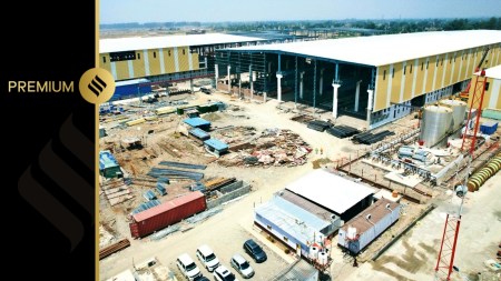 Large industrial units are coming up in Kathua district’s Bhagthali industrial estate adjoining Punjab. (Express photo)
