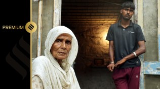 Victim Gurdeep Singh’s grandmother Mukhtiar Kaur at Ludhiana’s Ikolaha village. Gurmeet Singh