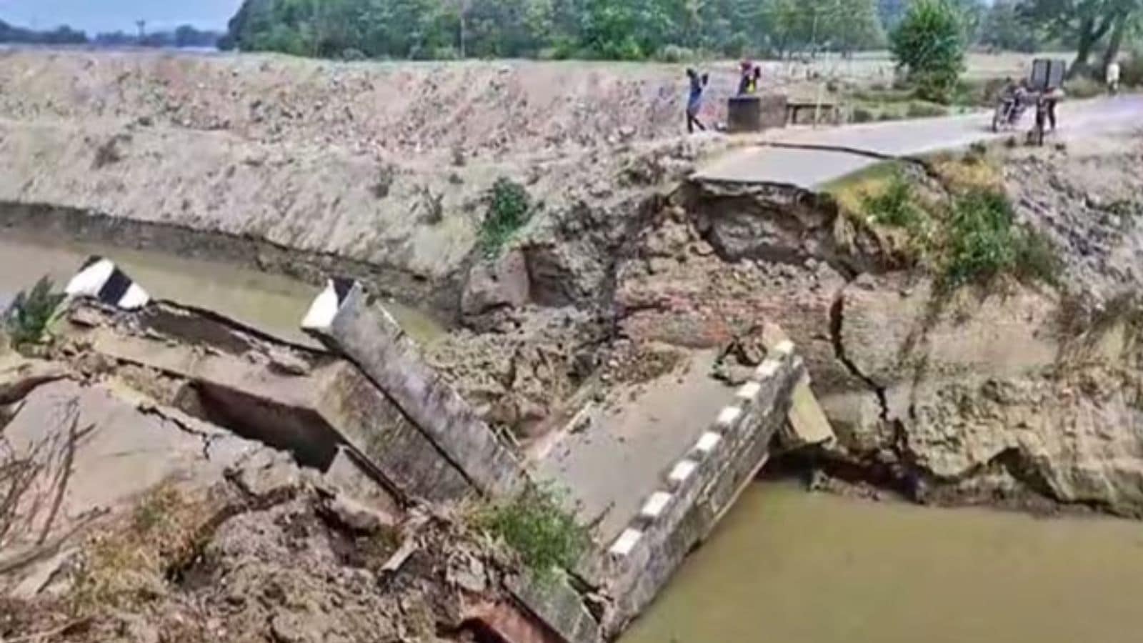 Another Bridge Collapses In Bihars Siwan District Seventh Such