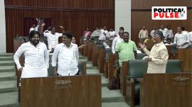 Naidu: Nearly 160 MLAs were soon on their feet, with the only ones who remained seated being the five members of the YSRCP.