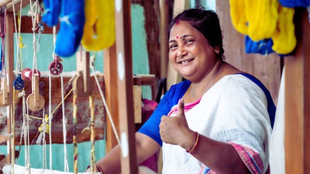 Jyotsna Kalita, a weaver from Assam.