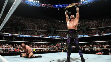 Damien Priest pinned Drew McIntyre at WrestleMania 40 to win the WWE World Heavyweight Championship. (Source: WWE)