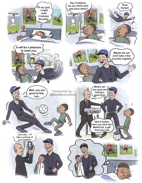 Ronaldo and Mbappe comic