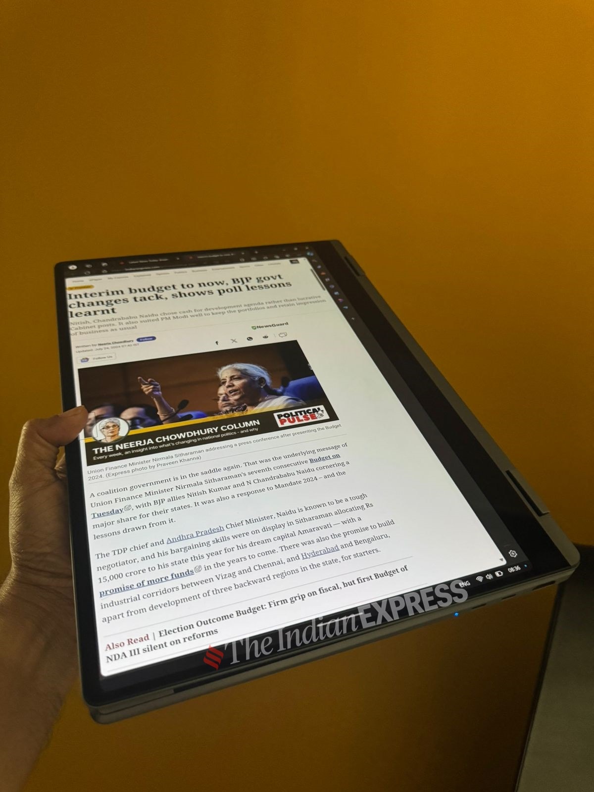 The Galaxy Book4 Pro 360 can also double up as a huge tablet